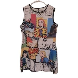Poliana Plus Pop art comic book style dress | Plus size 3XL